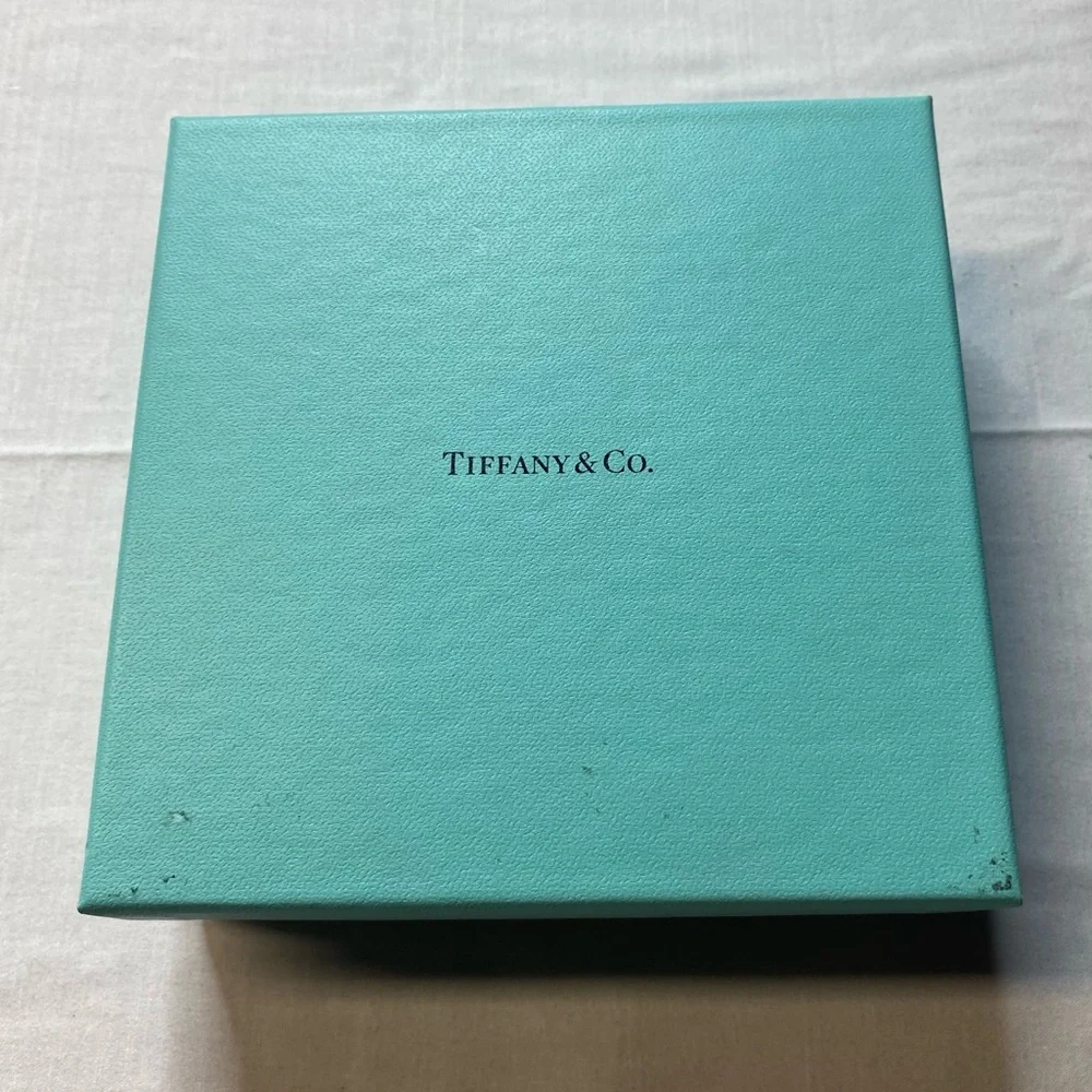 TIFFANY & CO MENS VINTAGE STERLING  NECKLACE BRAIDED BLACK LEATHER 18-1/2” NEW - Picture 7 of 7